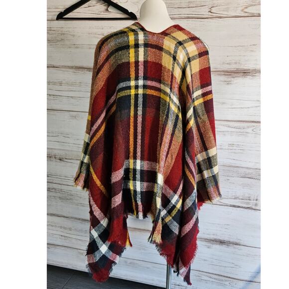 Francescia's Plaid Blanket Shrug  One Size - Picture 2 of 3